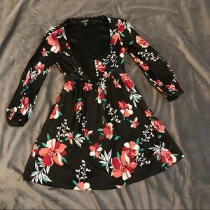 🌹3/4 Sleeve Midi Tie Waist Tunic Dress